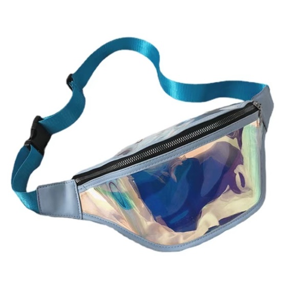 Pastel Iridescent Holographic Waist Belt Shoulder Belt-bag Fanny Pack - Picture 4 of 16